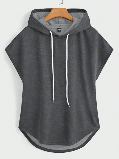 Men's Sleeveless Hooded Tank Top Casual Streetwear Summer Gym Pullover