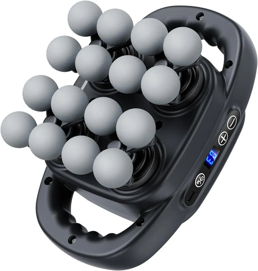 16 Head Massage Gun Deep Tissue, Back Massager for Athletes Pain Relief, Multi Head Massage Gun with 3 Modes 30 Intensities