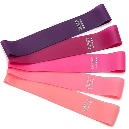 5-Piece Resistance Bands Set for Strength Training & Travel