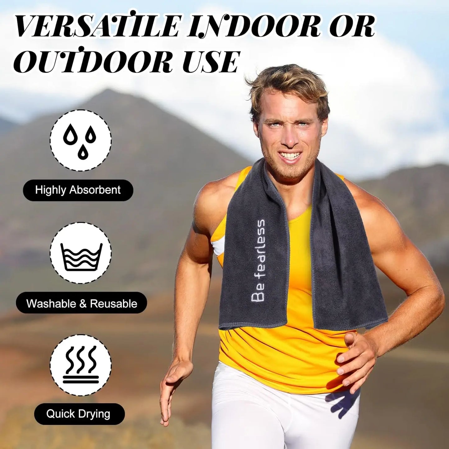 36-Pack Microfiber Gym Towels – Soft, Quick-Drying, Sweat Absorbent (32" x 16")