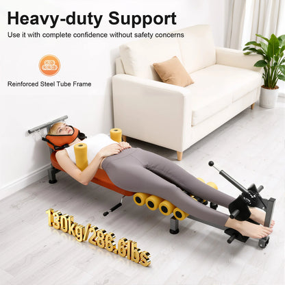 Adjustable Back Stretch Bench, Neck Stretcher Table Workout Bench for Spinal Decompression Neck Back Pain Relief