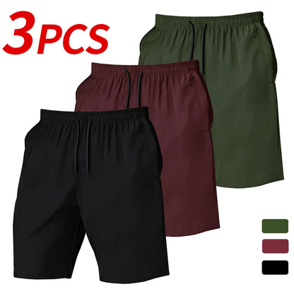 Men’s 3-Pack Quick-Dry Shorts – Lightweight Athletic Shorts for Sports, Travel & Everyday Wear