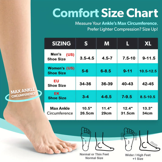 Ankle Compression Socks – Open-Toe Foot Sleeves with Arch & Ankle Support for Recovery & Training