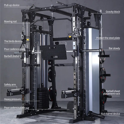 MIYAUP Smith Machine Home Gym – Multifunctional Squat Rack & Strength Training System