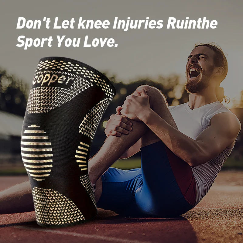 2-Pack Copper Knee Support Braces – Breathable Compression Sleeves for Running, Basketball & Fitness