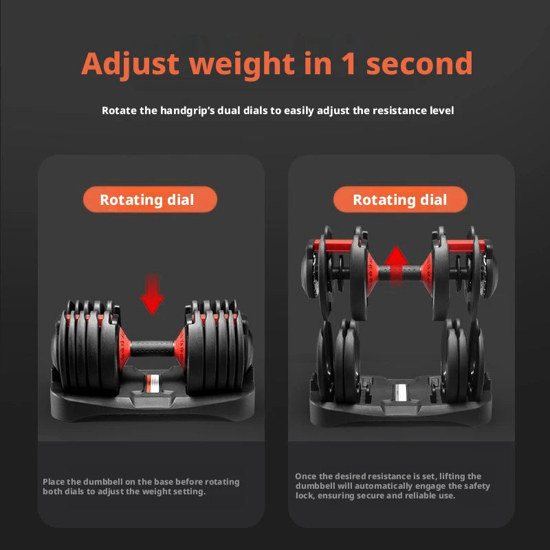 Auto-Locking Adjustable Dumbbell for Full-Body Workouts