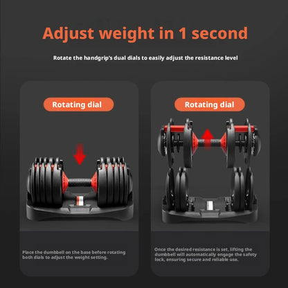 Auto-Locking Adjustable Dumbbell for Full-Body Workouts