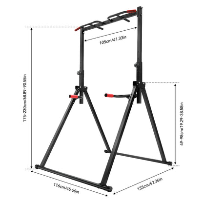 Adjustable Pull Up Station – Heavy-Duty Home Gym Power Tower with 200kg Capacity