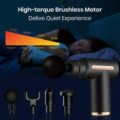 Portable Electric Fascial Massage Gun With LED Touch Screen