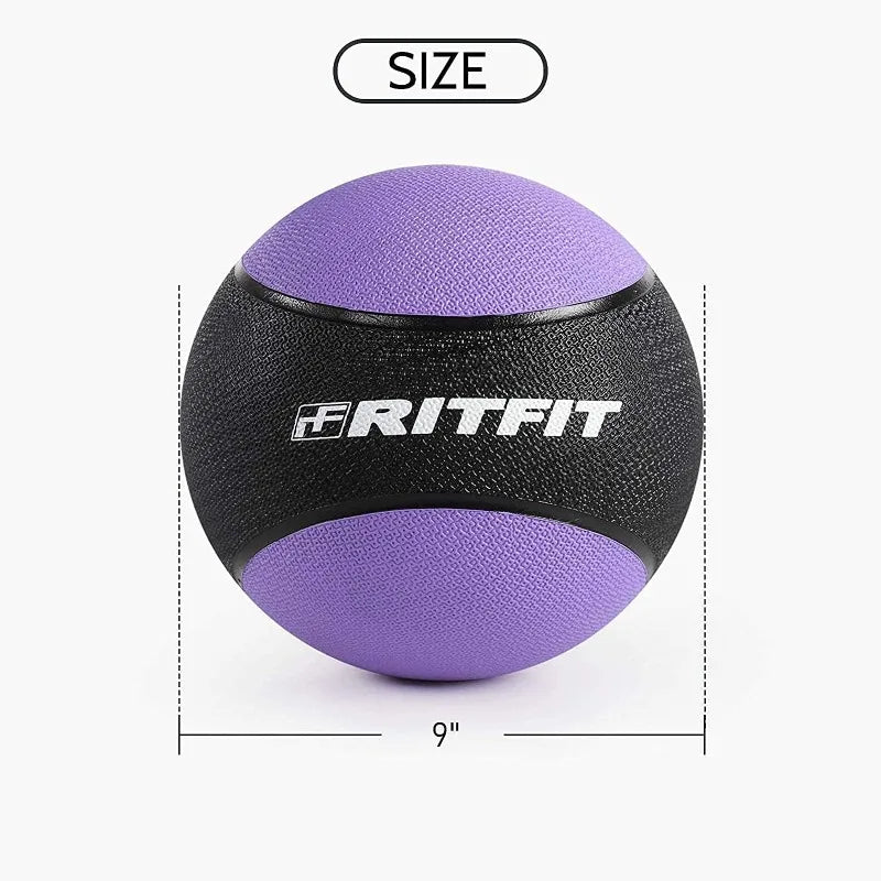 RitFit Weighted Medicine Ball with Dual Texture Non-Slip Grip