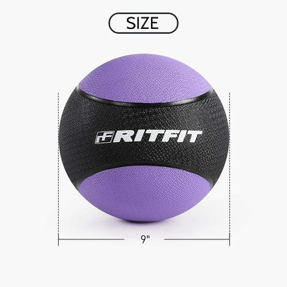 RitFit Weighted Medicine Ball with Dual Texture Non-Slip Grip