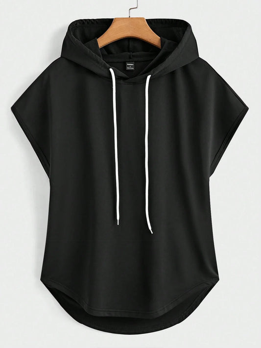 Men's Sleeveless Hooded Tank Top Casual Streetwear Summer Gym Pullover