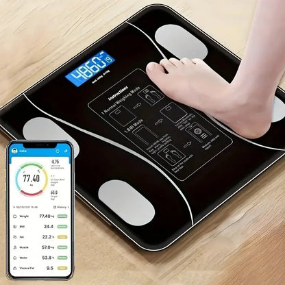 Smart Body Fat Scale – Wireless Digital Bathroom Scale with Body Composition Analyzer & LED Display