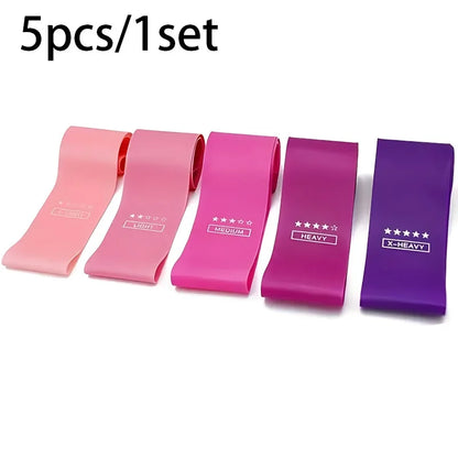 5-Piece Resistance Bands Set for Strength Training & Travel