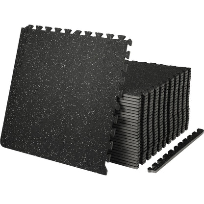 Interlocking Workout Floor Mats – EVA Foam with Rubber Top (1/2")