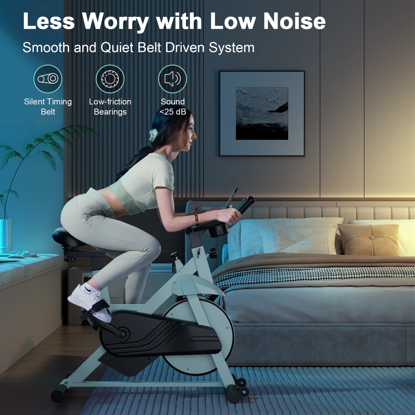 Superun Exercise Bike with 32-Level Magnetic Resistance