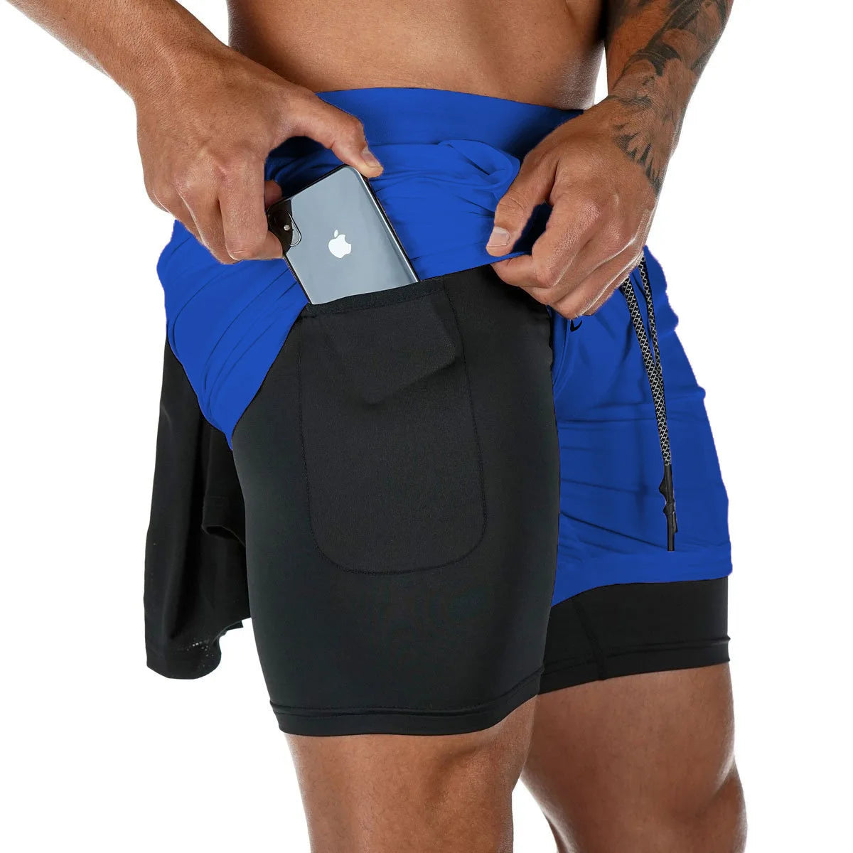 Men’s Camo Running Shorts – 2-in-1 Quick-Dry Gym, Training & Fitness Shorts