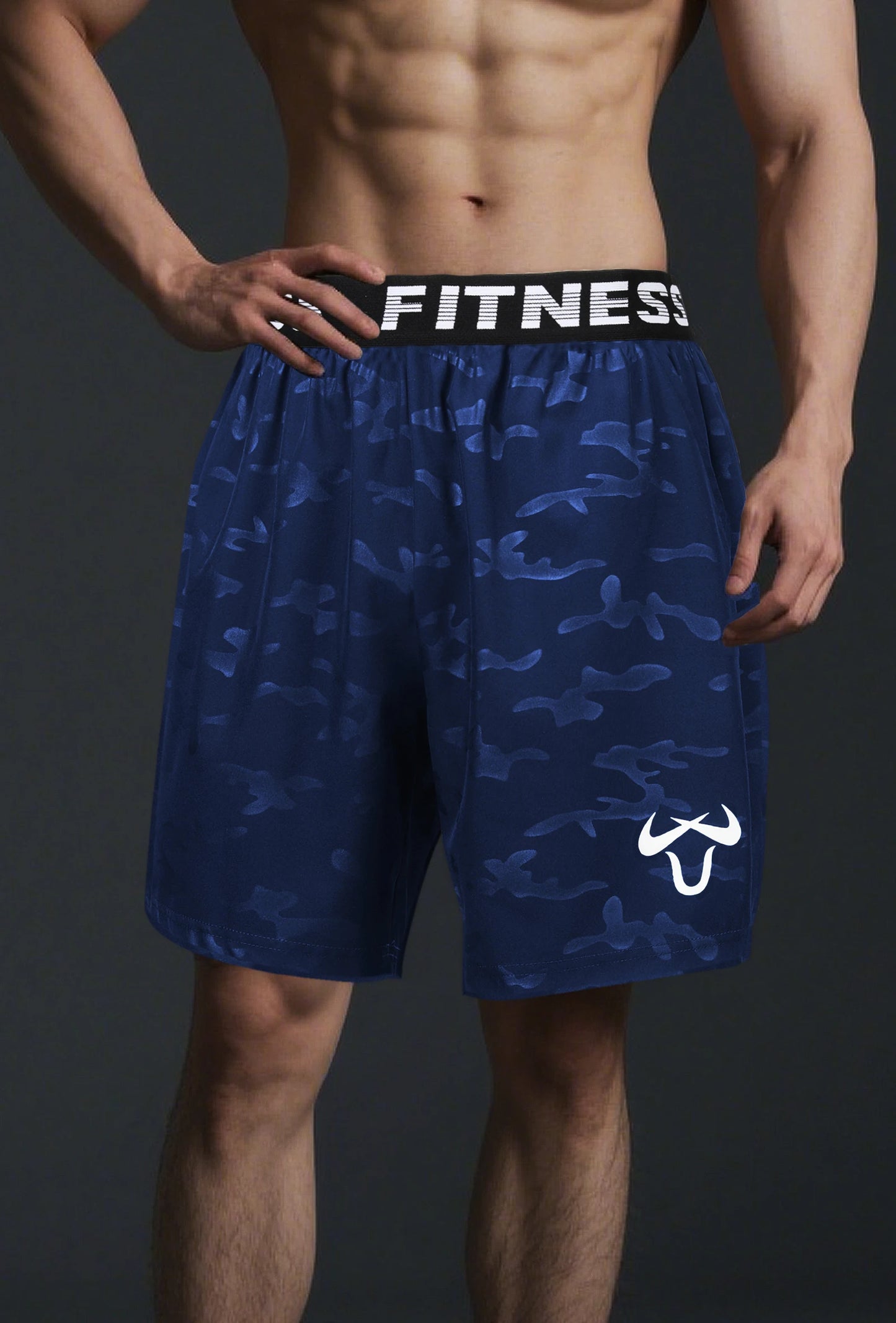 Men’s Quick-Dry Athletic Shorts – Lightweight, Elastic Waist, Drawstring & Geometric Design
