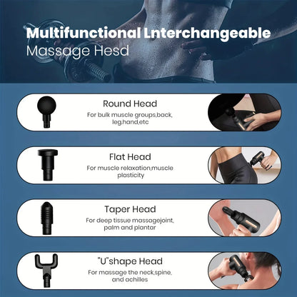 Portable Electric Fascial Massage Gun With LED Touch Screen