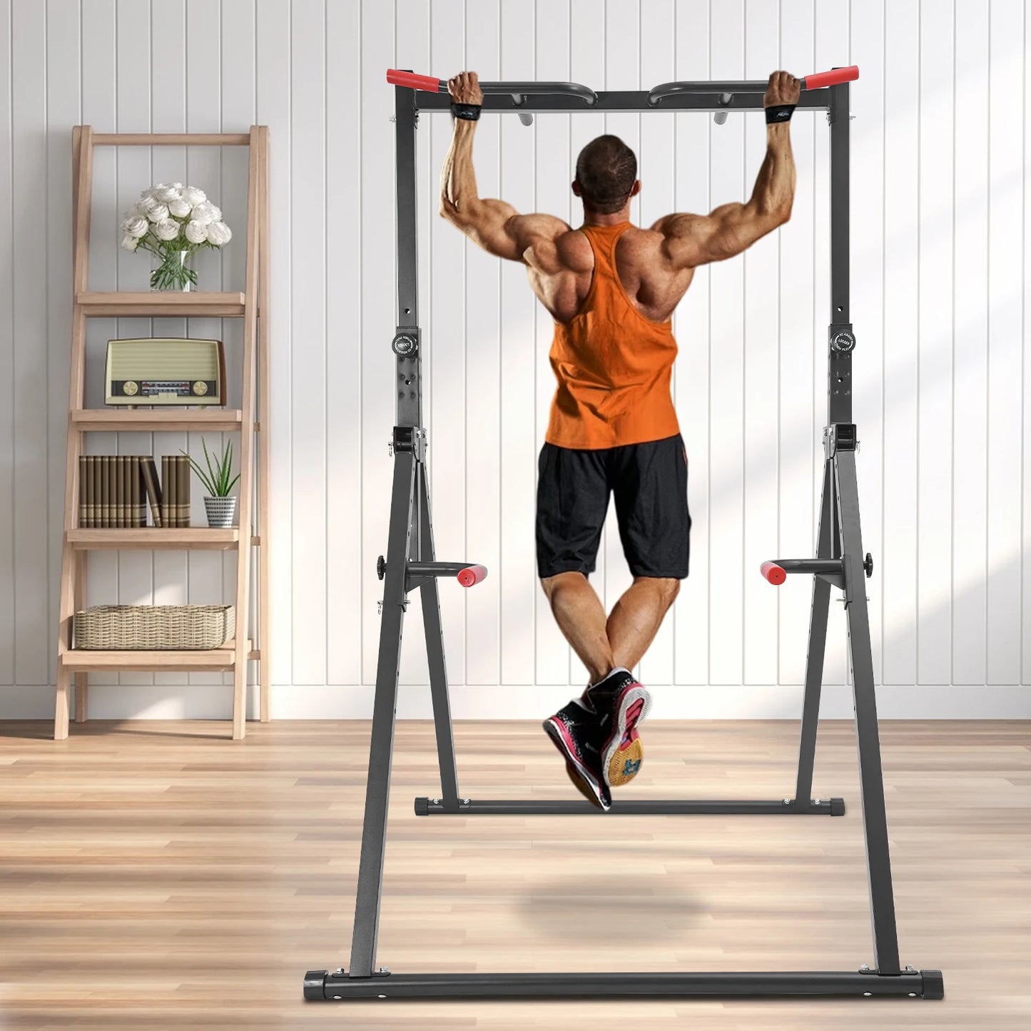 Adjustable Pull Up Station – Heavy-Duty Home Gym Power Tower with 200kg Capacity