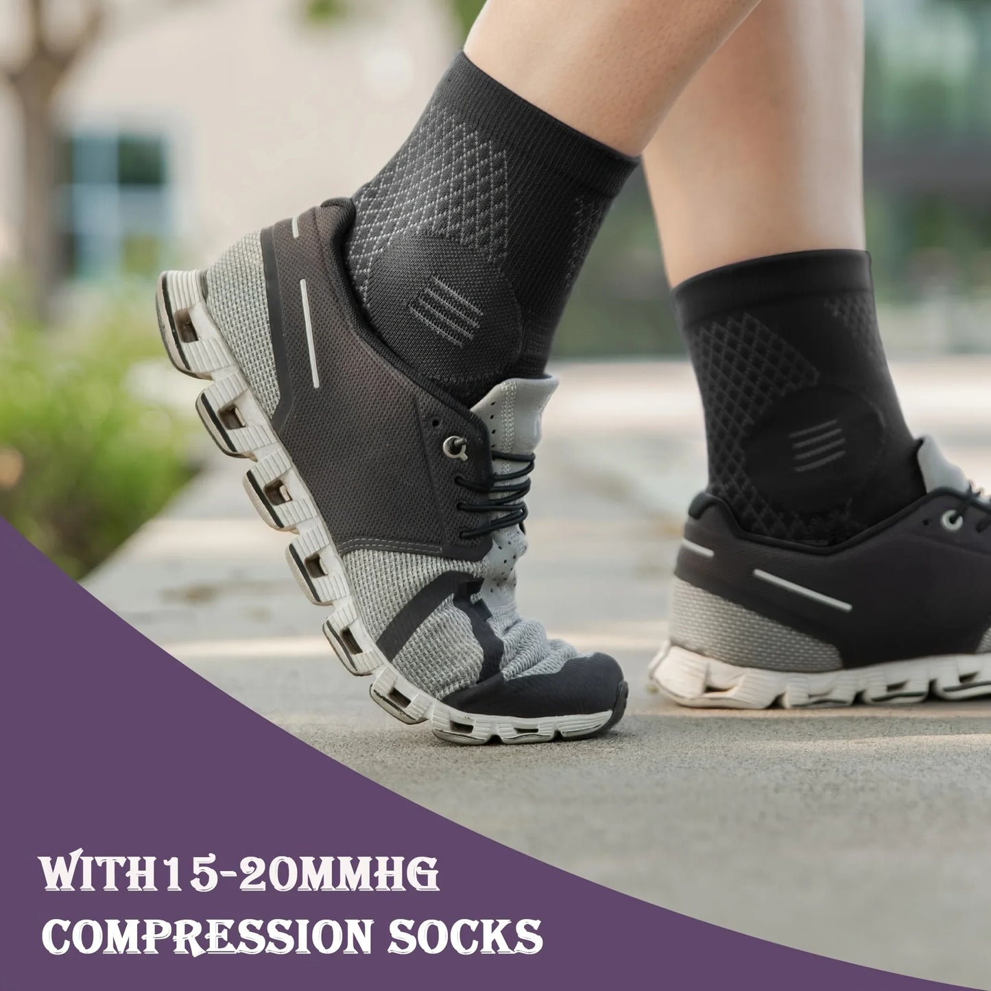 Ankle Compression Socks – Open-Toe Foot Sleeves with Arch & Ankle Support for Recovery & Training