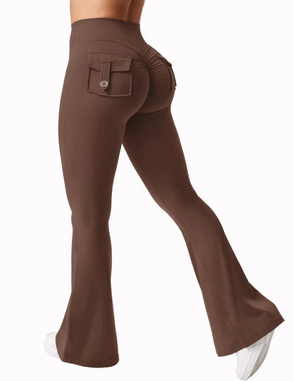 Women’s High-Waisted Cargo Leggings – Stretch Yoga, Running & Fitness Tights with Pockets