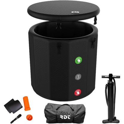 Portable Ice Bath Tub – 120-Gallon Inflatable Cold Plunge Tub with Insulated Lid