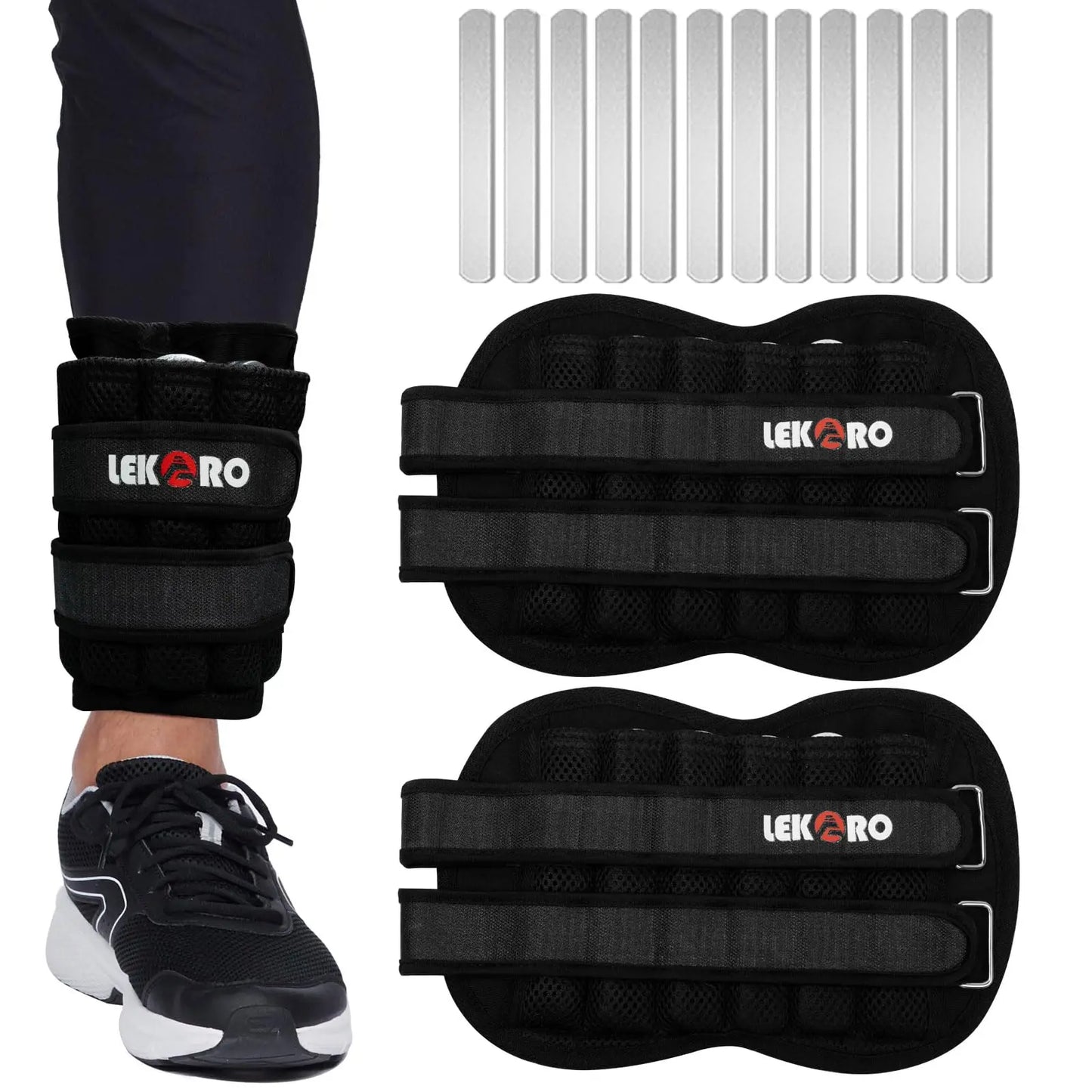 Adjustable Wrist & Ankle Weights for Strength Training & Running