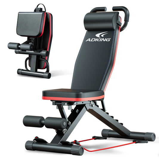 Foldable Adjustable Weight Bench (1000 lb Capacity, 6 Positions)
