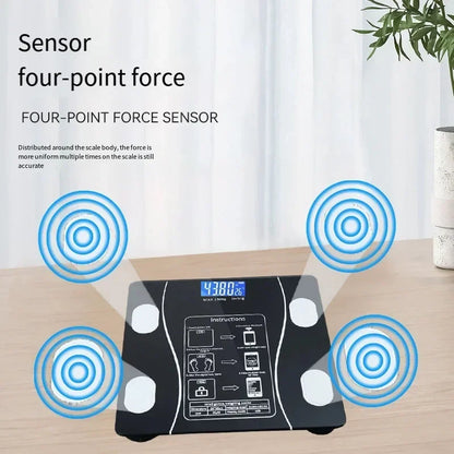 Smart Body Fat Scale with Bluetooth & Precision Tracking