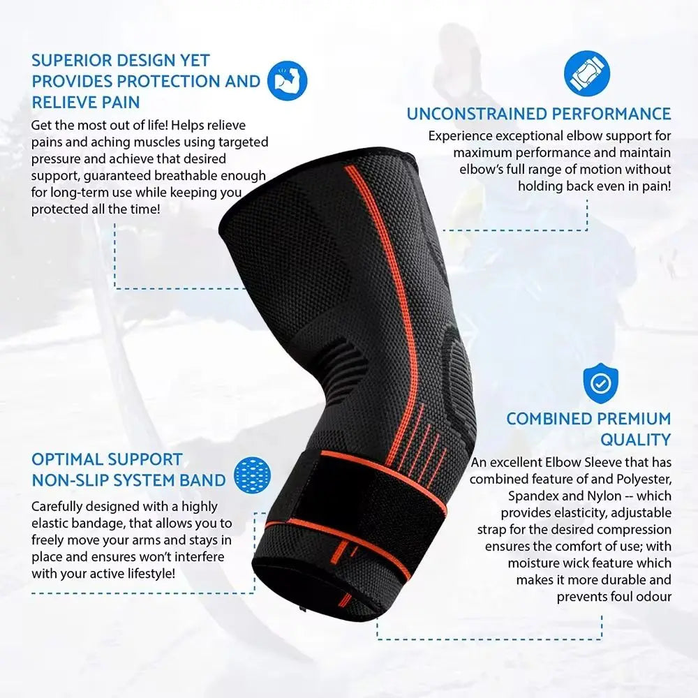 Elbow Support Brace – Compression Sleeve for Arthritis, Training & Sports Protection