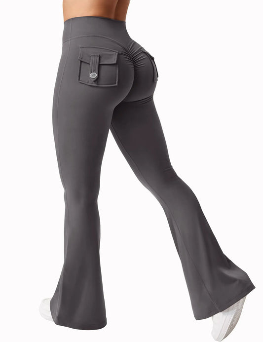 Women’s High-Waisted Cargo Leggings – Stretch Yoga, Running & Fitness Tights with Pockets