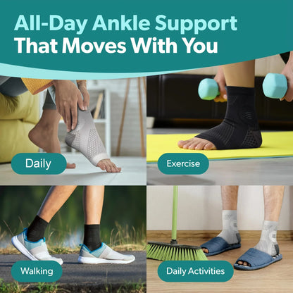Ankle Compression Socks – Open-Toe Foot Sleeves with Arch & Ankle Support for Recovery & Training