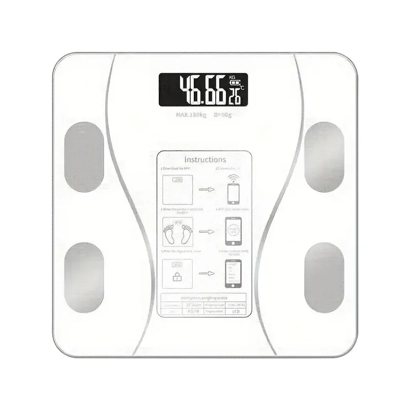 Smart Body Fat Scale – Wireless Digital Bathroom Scale with Body Composition Analyzer & LED Display