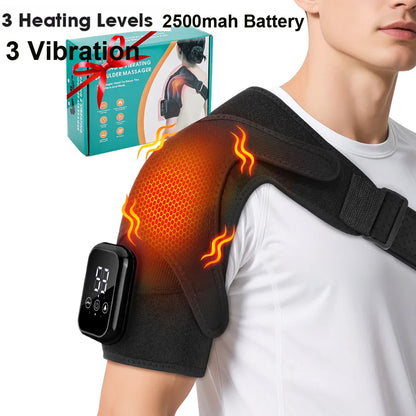 Electric Shoulder Heating Pad Massager – Vibration Therapy Wrap for Pain Relief & Muscle Recovery