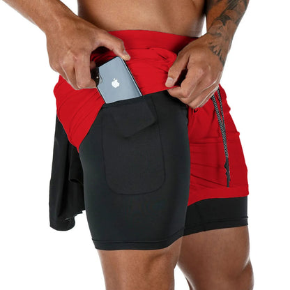 Men’s Camo Running Shorts – 2-in-1 Quick-Dry Gym, Training & Fitness Shorts